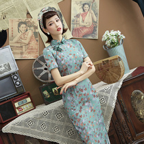 New cheongsam Chinese style young girl modified dress old Shanghai company Annual Banquet performance