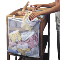 Baby dirty clothes storage bag baby bedside large capacity storage hanging bag net bag breathable finishing bag multi-purpose bag