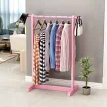 Single pole rotating childrens floor universal wheel drying hanger drying rack kindergarten coat rack solid wood bedroom floor landing