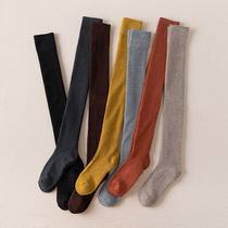 Female big boy half leg socks children cotton pile socks girl stockings Korean version of knee socks warm autumn and winter
