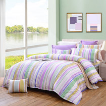 Fuana home textile Saint flower cotton cotton simple bed four piece set 1 8m bed quilt cover sheets bedding