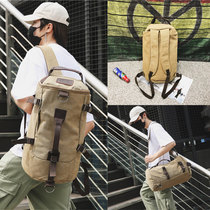 Large-capacity backpack travel bag canvas mens travel bag shoulder bag travel bag womens luggage bag fitness bag men