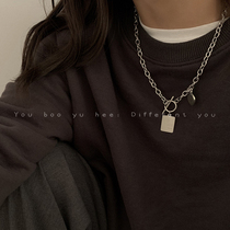 Titanium steel does not fade sweater chain necklace female ins hip hop autumn and winter men tide simple cold wind sweater chain accessories