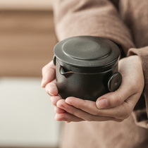 Travel tea set fast guest Cup simple black pottery Mini One Pot Two Cups portable office filter tea cup kung fu tea set