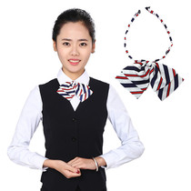 Imprinted Korean style professional work clothes college style bank dress business scarf collar flower bow tie female