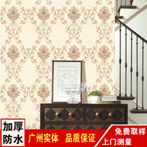 European luxury embroidered seamless wall cloth Jane European high - end atmospheric villa bedroom TV background wall cloth