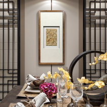 Nine fish picture vertical porch decorative painting Three-dimensional relief hanging painting single corridor aisle mural painting new Chinese decorative painting