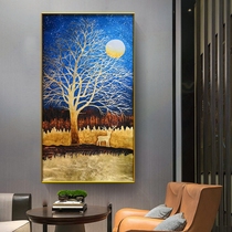 Nordic porch decorative painting light luxury large living room modern simple corridor mural painting abstract painting hand-painted oil painting