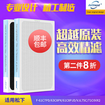 Suitable for Panasonic air purifier F-61C7PD 63C8PX filter screen F-ZXPS60C deodorization composite filter element