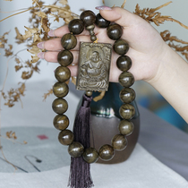 Leakage (Maitreya Buddha) water ripples Golden nosy Wood 20mm beads hand-held beads car hanging a7