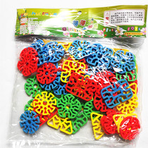 Geometric Snow Flake Building Blocks Kindergarten Desktop Games Parquet Hands-on Plastic Toys Puzzle and Brain Power Development