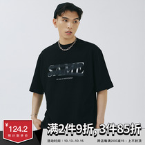 SAMESAME21SS ethereal silver logo digital print cotton black Wild T-shirt short sleeve men and women couples clothing