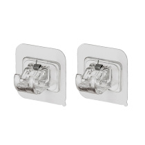 Non-perforated crossbar bracket clip-type curtain telescopic rod support adhesive hook paste nail-free hanging rod support fixed load-bearing 7kg