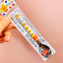 Cartoon children spoon rice spoon coffee spoon exquisite cartoon tableware stainless steel melamine spoon Japan DAISO