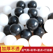  Thickened matte black white balloon birthday party black and white balloon confession surprise props scene layout decoration