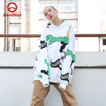 DEVIL NUT Tide brand demon 21 autumn and winter New Men and women couples round neck sweater wilderness Dart