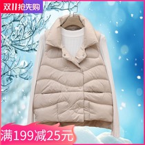 Down Vest Womens light and thin 2021 New European station winter outer vest white duck down fashion waistcoat short