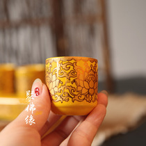 Jubaoxuan Mini Tang Cai for a cup of real gold and yellow for a small glass of wealth for a 4-color single price