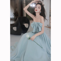 Evening dress Womens 2022 Annual Meeting to host Xianqi Light Extravagant Niche dress Dress Banquet Temperament High-end Smear Princess Dress