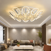 Light luxury crystal living room lamp 2021 new modern simple atmospheric household bedroom lamp creative Nordic lamps