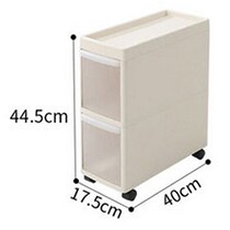 17CM Nip-slit cabinet Drawer-Type Containing Cabinet Toilet Kitchen Plastic Slit Narrow Cabinet Finishing Storage Shelf