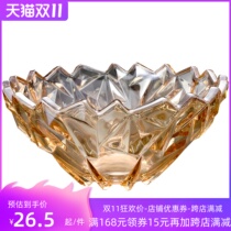 Crystal fruit plate European creative simple glass living room coffee table fruit tray candy basin fruit basket dessert plate