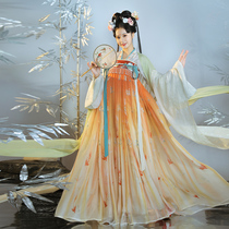 Wind pull a sleeve pear vortex shallow Tang p made Hanfu women Spring and Autumn chest skirt original petticoat fairy suit