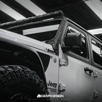 GEEA suitable for 18-21 Wrangler JL modified car top long strip spotlight A- pillar lamp stand LED spotlight bracket