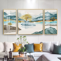 Modern simple living room decorative painting combination new Chinese landscape hanging painting light luxury Nordic sofa background wall murals