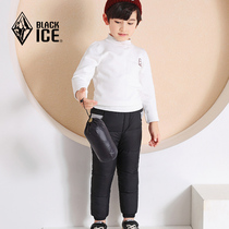 Black ice F9107 children wear down pants winter thick men and women Middle and big children Waterproof warm down trousers