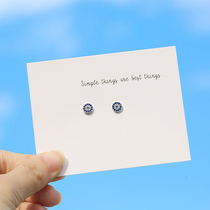 Beauty ornament 925 sterling silver Devils eyes earrings retro exquisite earrings small temperament Turkish gift woman