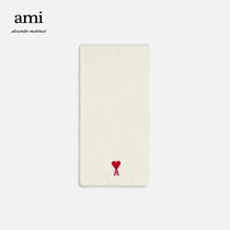 AMI unisex 22 autumn and winter new love embroidered wool scarf
