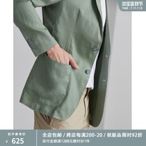 Full of air linen jacket High quality pure linen fabric gentleman mens casual suit DAS197