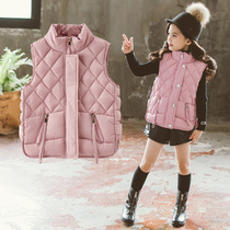 3 Children and girls wearing 4 foreign style 5 vests 6 Spring and Autumn Winter 7 little girl down cotton thick coat 8 years old