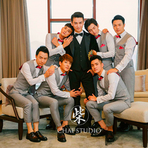 Star Wedding with the same fraternity dress suit Brothers - group dress suit Han - edition of a vest - coat three - piece suit