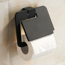 Layer tissue rack roll box perforated toilet toilet toilet paper holder creative simple black paper roll paper tube