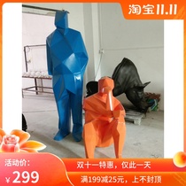 FRP cut figure sculpture ornaments hotel restaurant Cafe home soft decoration crafts decoration