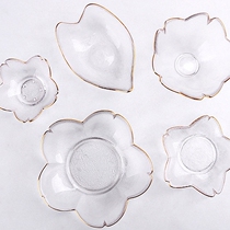 Phnom Penh Cherry Blossom Saucer Day Style Glass Small Saucer Household Salad Bowl Dry Fruit Pan Dessert Dishes With Dish Swing Pat