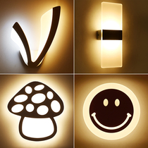 Nordic Wall Lamp Cozy Bedroom Bed Head Lamp Modern Minima LED Living Room Light TV Wall Background Creative Luminaire