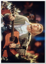 Kurt Cobain Music Poster Rock Band Art Film Decorative Painting