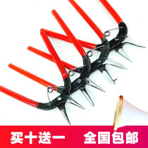 Manual tip-mouth pliers DIY tool flat pliers nine-word fitter perforated pliers round mouth pliers clamp lobster pliers hanging circle pliers