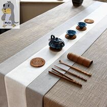 Tea mat Japanese table tea flag tea cup mat tea room tea ceremony custom tea ceremony with Chinese Zen table flag solid color cotton linen