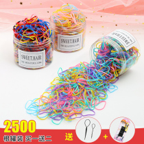  Childrens headdress Girls color rubber band hair ring thickened baby tie hair disposable black does not hurt hair headband