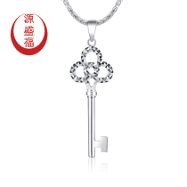 Yuanshengfu new PT950 boutique fashion key platinum pendant shiny Joker platinum pendant