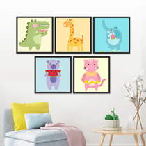 Childrens digital oil painting oil color painting decorative painting animal childrens diy digital coloring digital cartoon cute oil painting