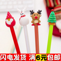 Cute cartoon Three-dimensional Christmas series gel pen creative student Signature Pen black water pen Christmas gift