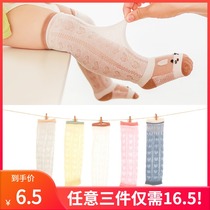 Baby socks summer breathable net mosquito socks cute newborn girls tall baby socks spring and autumn ultra-thin models