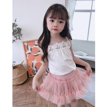 Girls harnesses vest inside wearing foreign air hostee baby boy Summer thin strip pure cotton small harnesses jacket for children