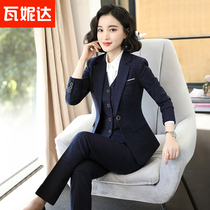 Professional Dress Lady Spring Autumn Suit Temperament Fashion Positive Dress 2022 New Plaid West Suit Interview Suit Working Suit Woman