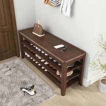 All solid wood shoe-changing stool home door Net red shoe cabinet sitting bench integrated foyer shoe rack can sit